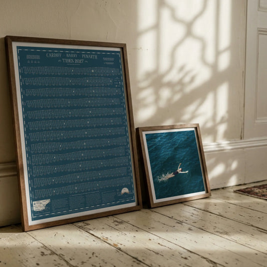 Cardiff, Barry, Penarth tide chart print