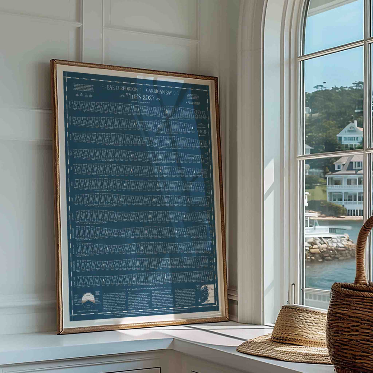 Cardigan Bay tide chart print