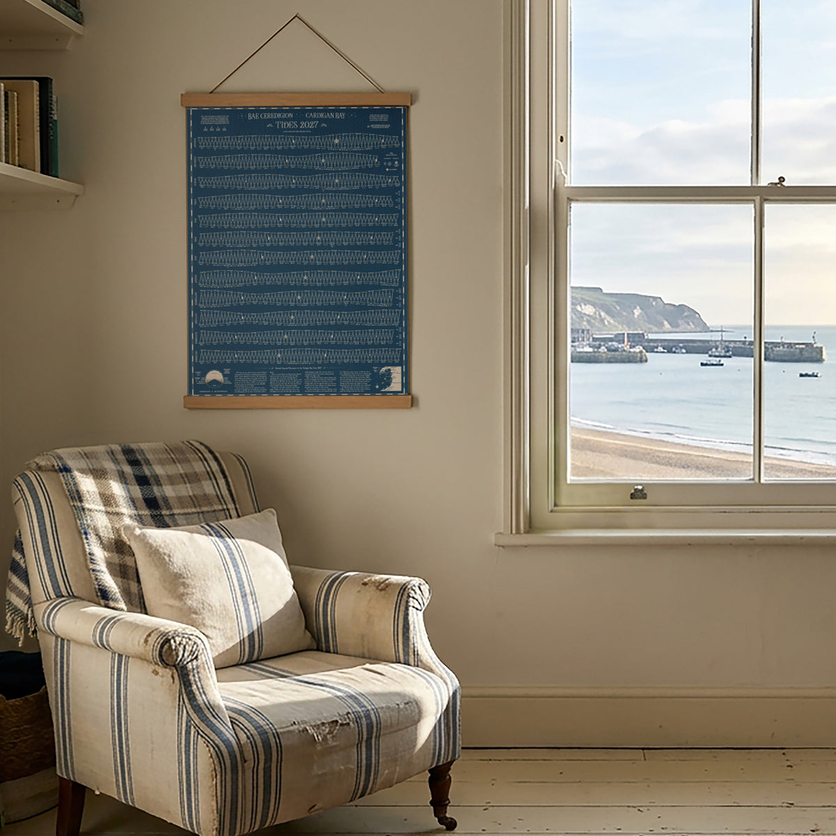Cardigan Bay tide chart print