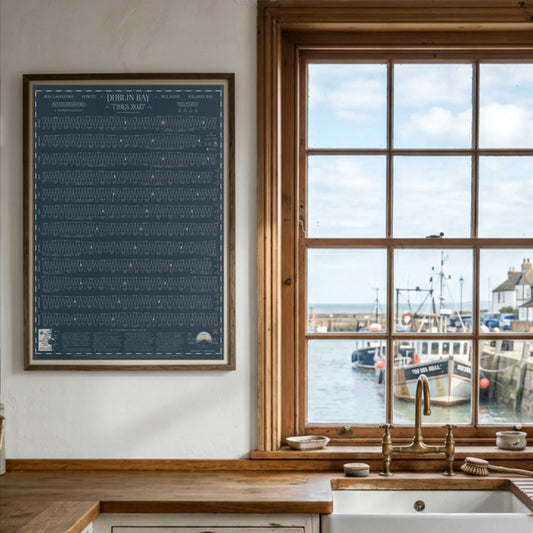 Dublin Bay tide chart print
