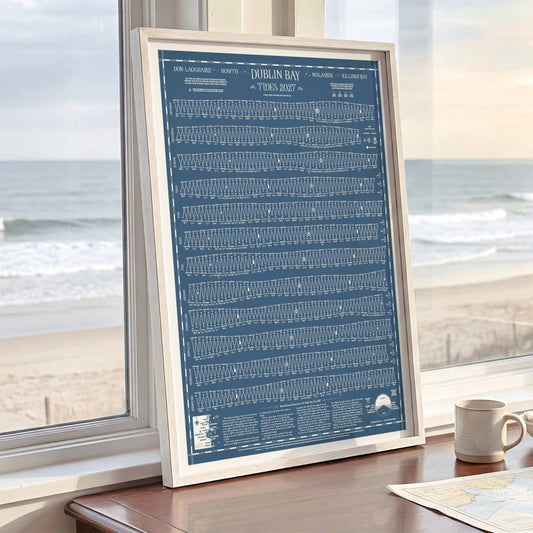 Dublin Bay tide chart print