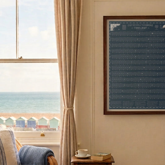 East Devon & Teignbridge tide chart print