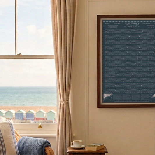 East Sussex: Hastings & Eastbourne tide chart print