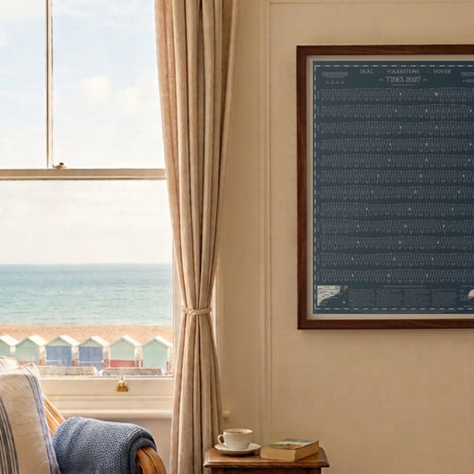 Deal, Folkestone, Dover tide chart print