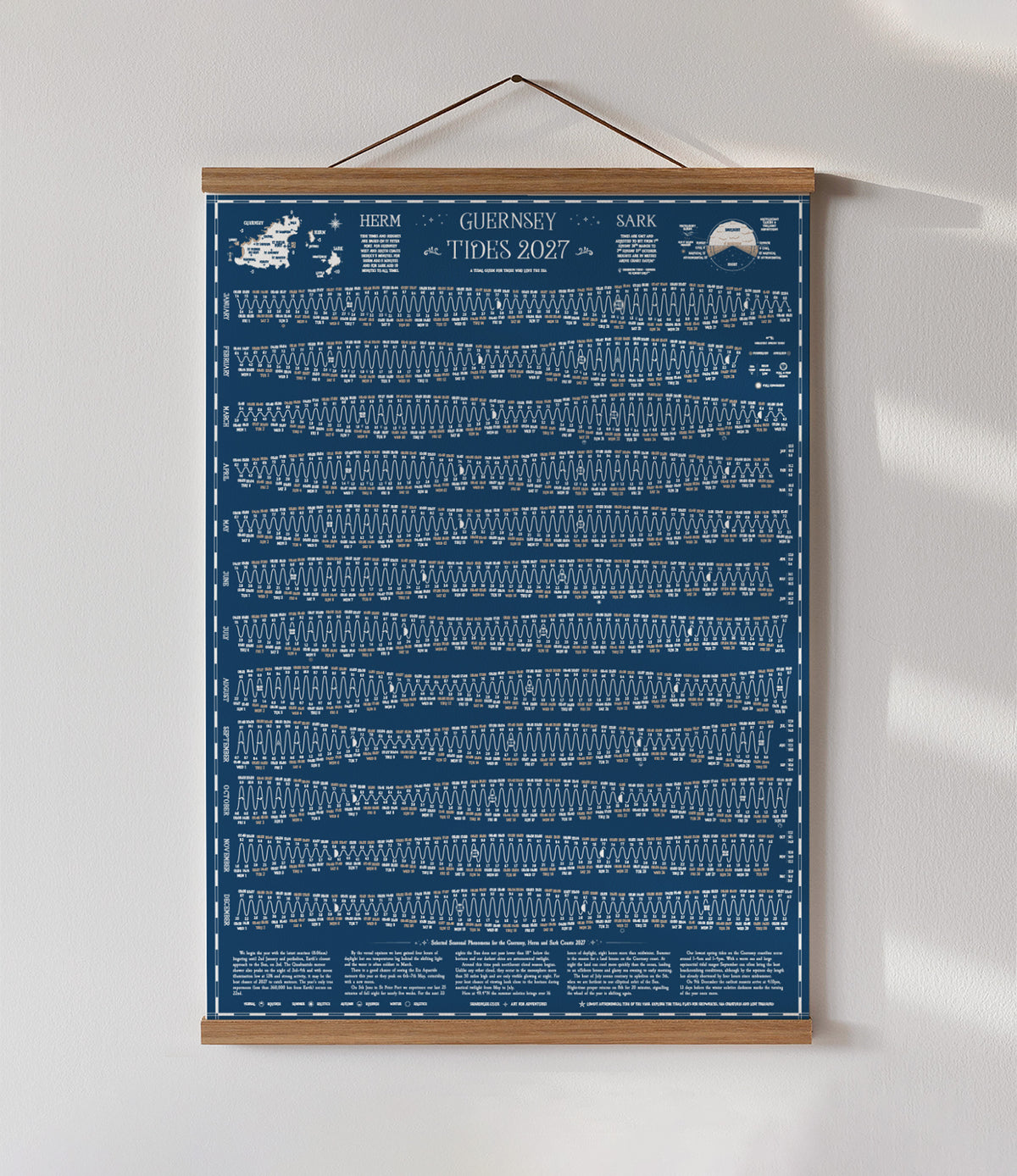 Guernsey tide chart print