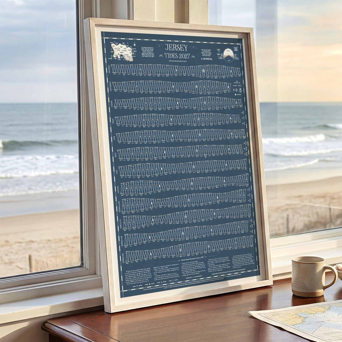 Jersey tide chart print
