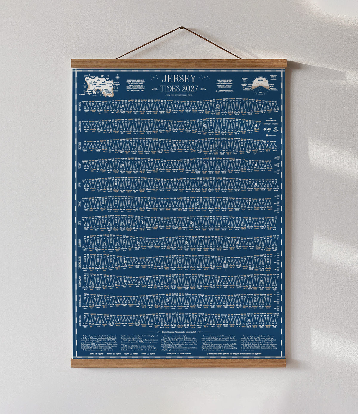Jersey tide chart print