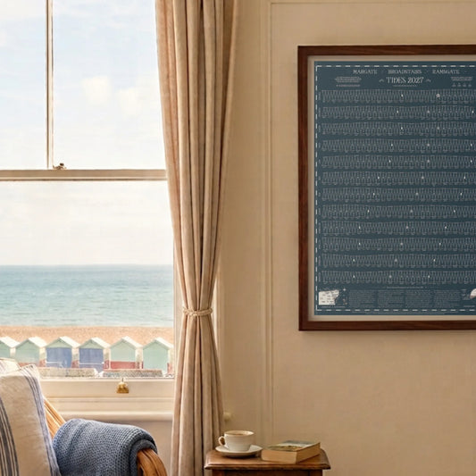 Margate, Broadstairs, Ramsgate tide chart print