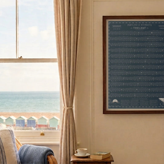 Portland & Weymouth tide chart print