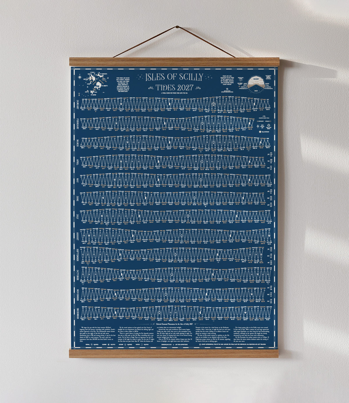 Isles of Scilly tide chart print