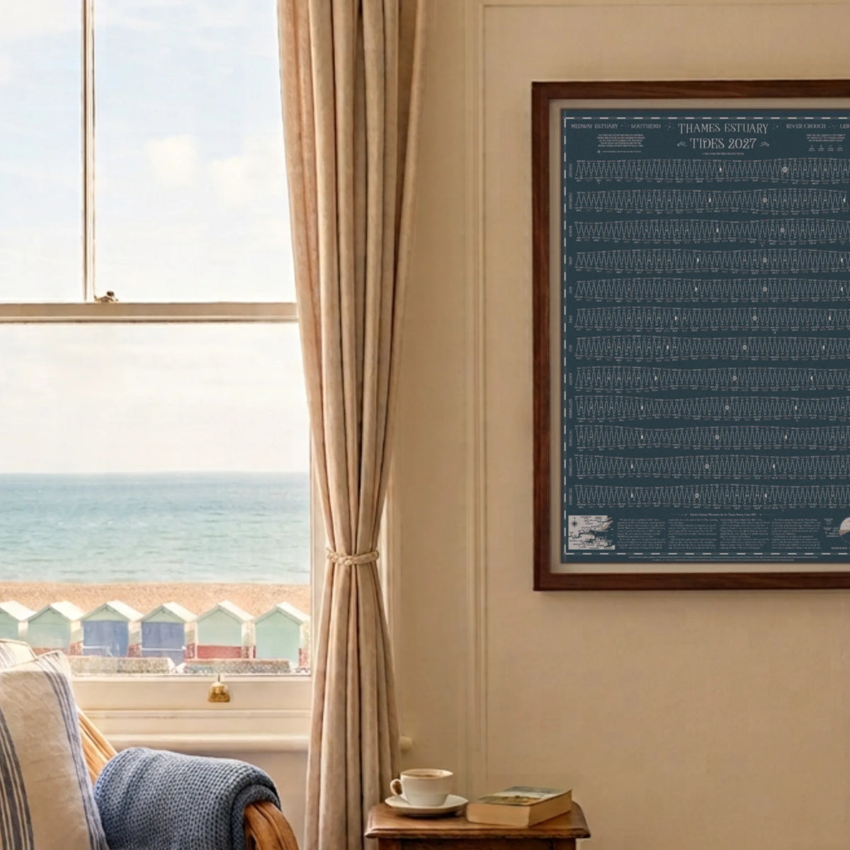 Thames Estuary tide chart print