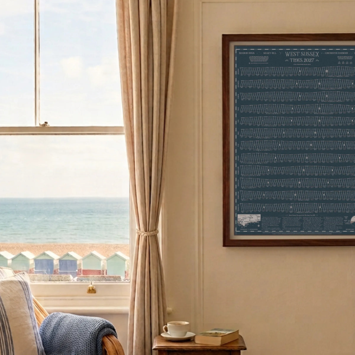 West Sussex tide chart print
