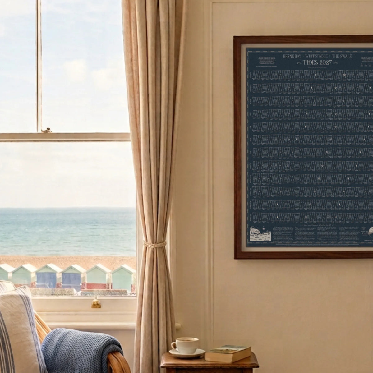 Whitstable tide chart print