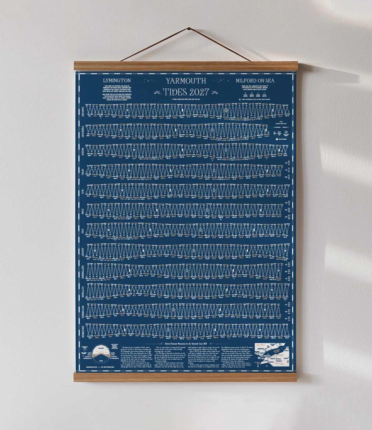 Yarmouth tide chart print